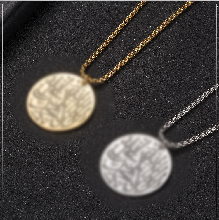 Stunning K18 Gold Plated Titanium Steel Pendant Necklace