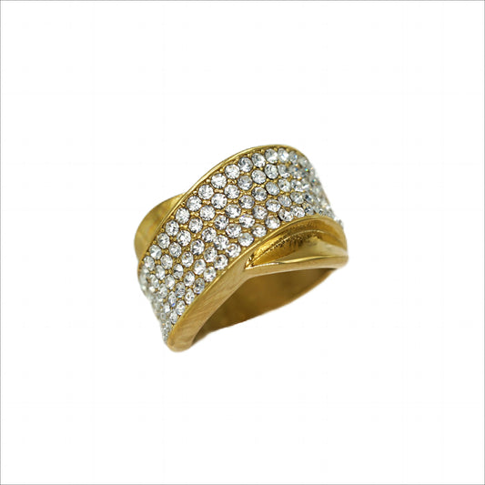 Planderful Everyday Genie 18K Gold Plated Zircon Ring For Women Light Luxury Fashion Jewelry