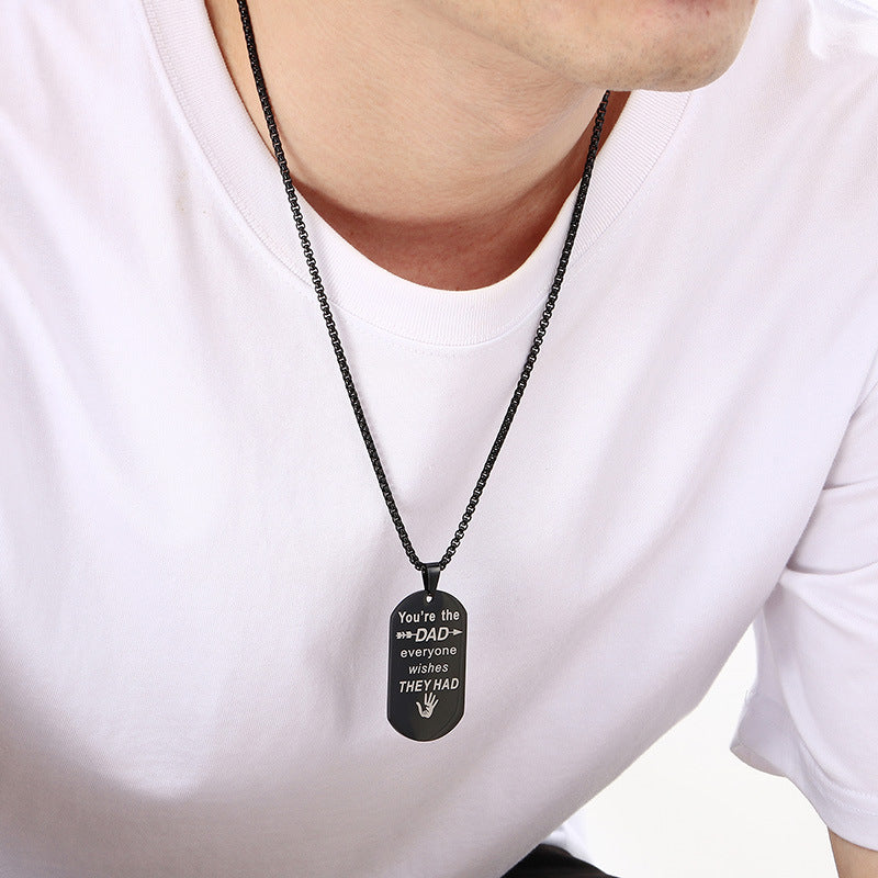 Planderful Dad Birthday Gift Stainless Steel Pendant Men