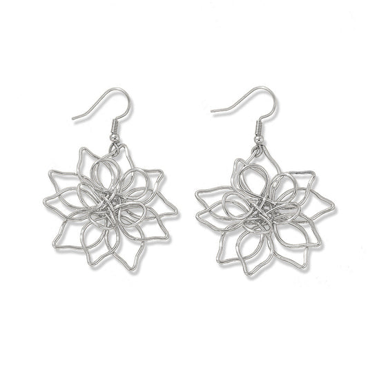 Floral Metal Earrings - Exquisite European & American Design