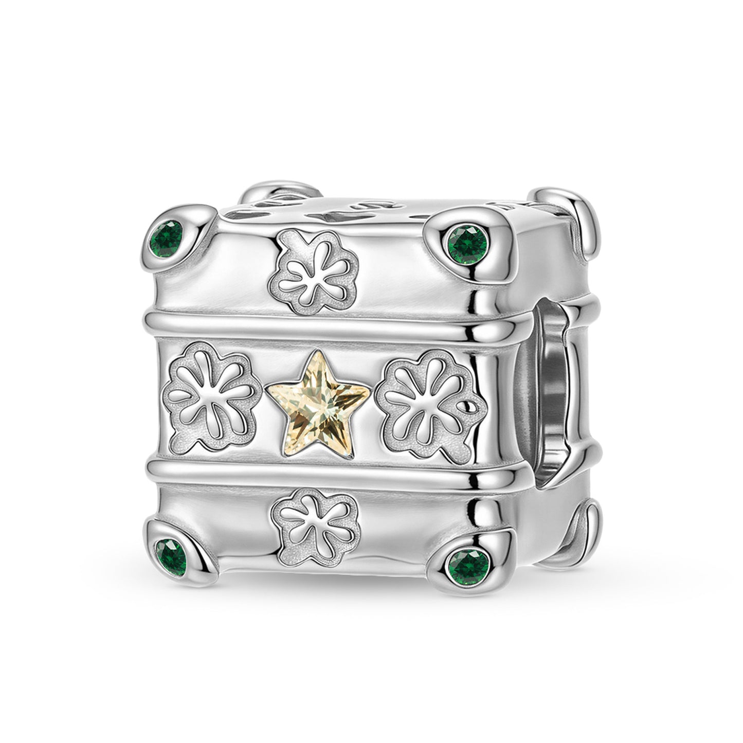 Planderful Jewelry Sterling Silver Zircon Beading Pendant For DIY Jewelry Making And Beads Collection