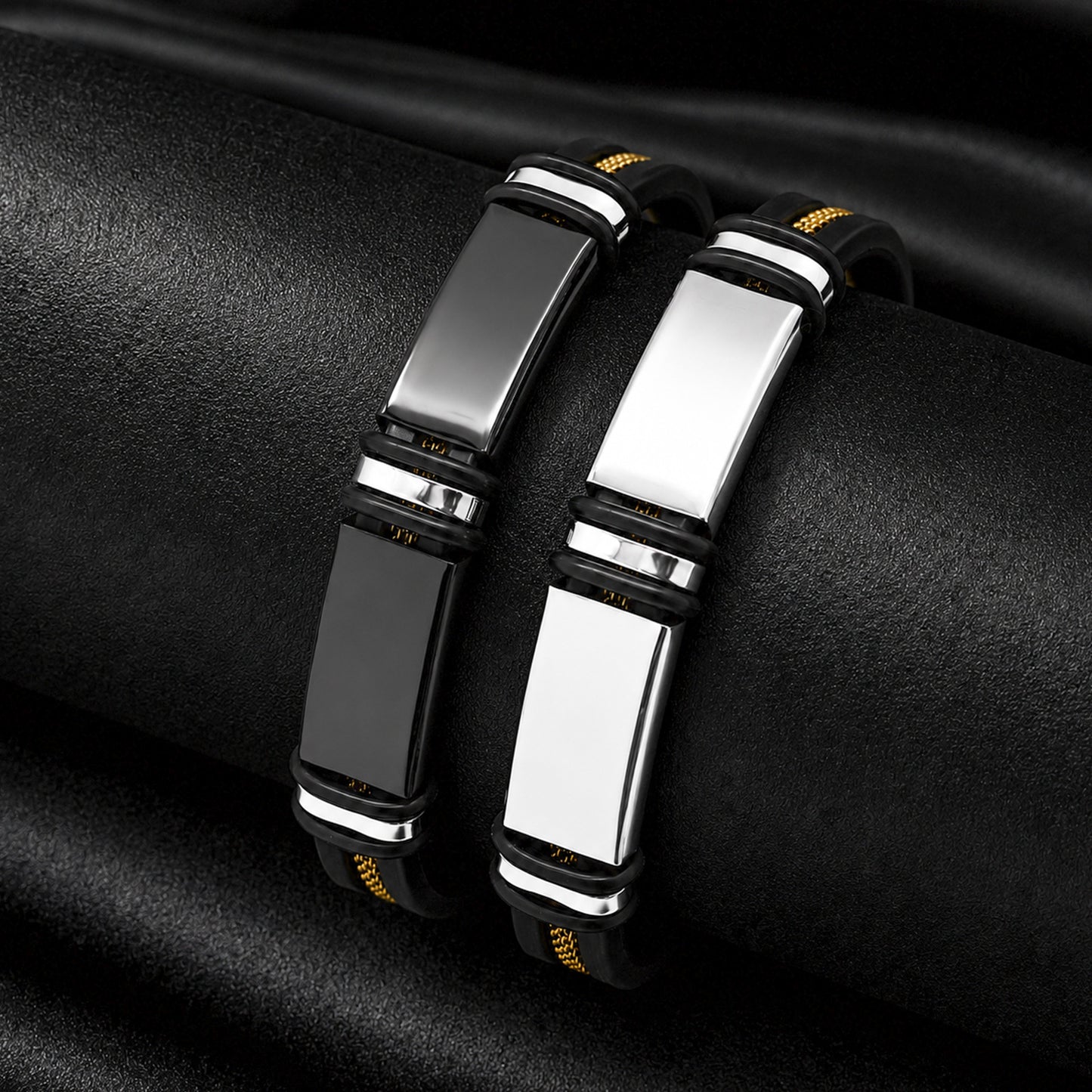 Planderful Stainless Steel Unisex Couple Bracelet Protection Statement Jewelry For Him And Her