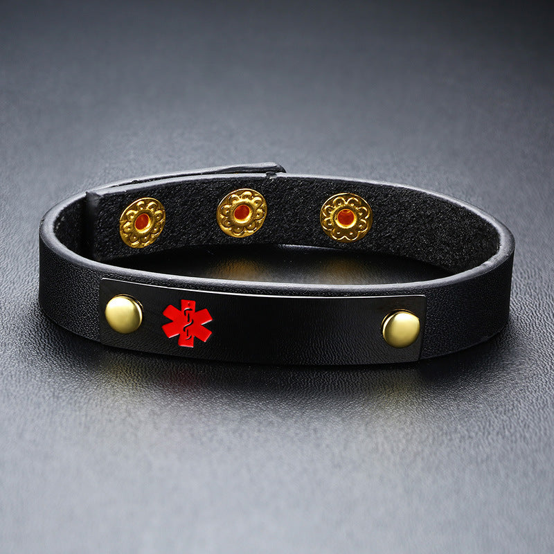 Jewelry Titanium Steel Corroded Chicken Soup Text Bracelet Adjustable for Men