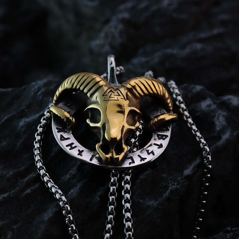 Nordic Vintage Viking Men's Pendant Stainless Steel Necklace