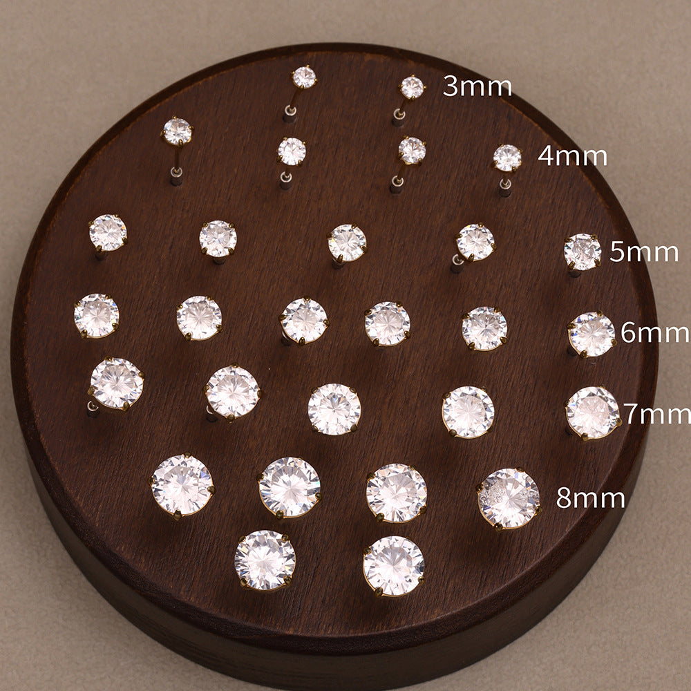 Planderful Super Flash 5A Zircon Stud Earrings For Women