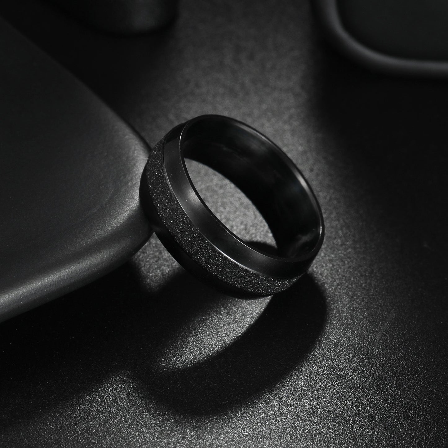 Planderful Everyday Genie Titanium Steel 8mm Matte Ring For Couples Unisex Protective Wedding Band