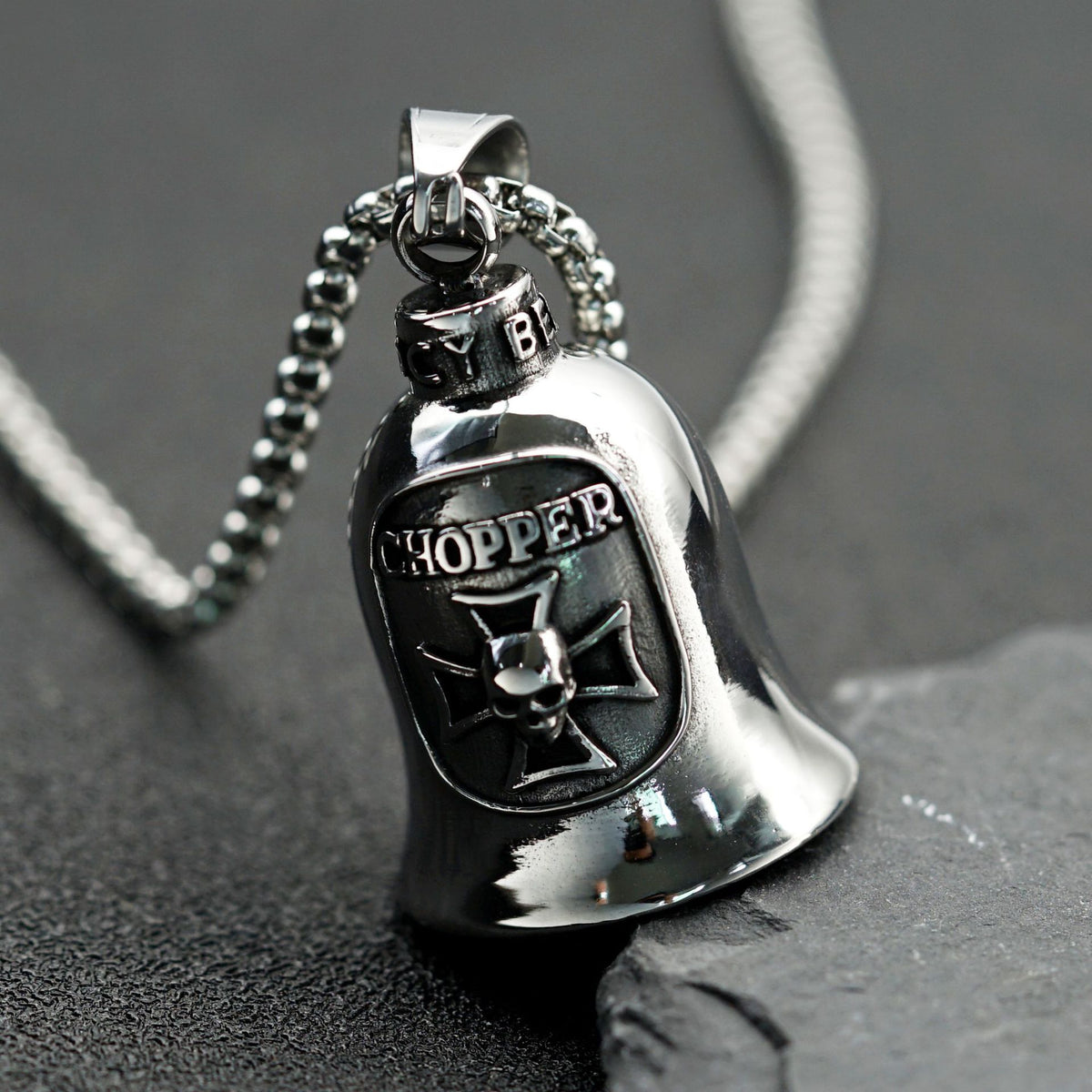Punk Skull Cross Pendant Necklace