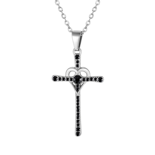 Cross Heart Stainless Steel Pendant