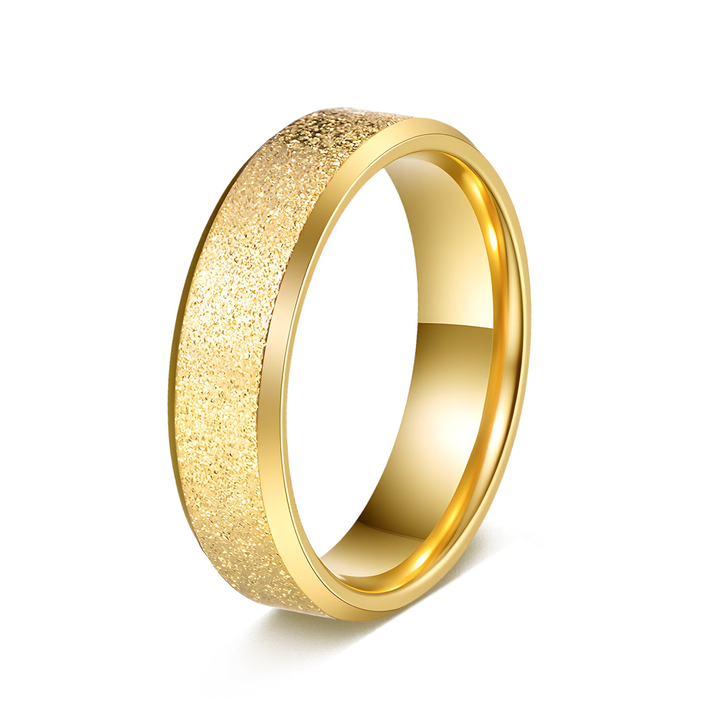 Planderful Matte Stainless Steel Ring 6mm Unisex Everyday Wear Durable Minimalist Design