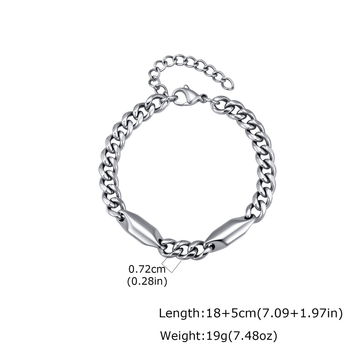 Cuban Chain Stainless Steel Bracelet for Men