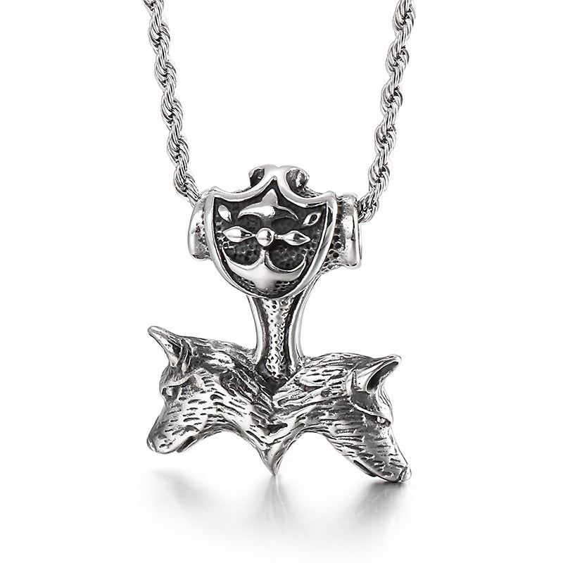 Majestic Lion Head Pendant in Titanium Steel for Men