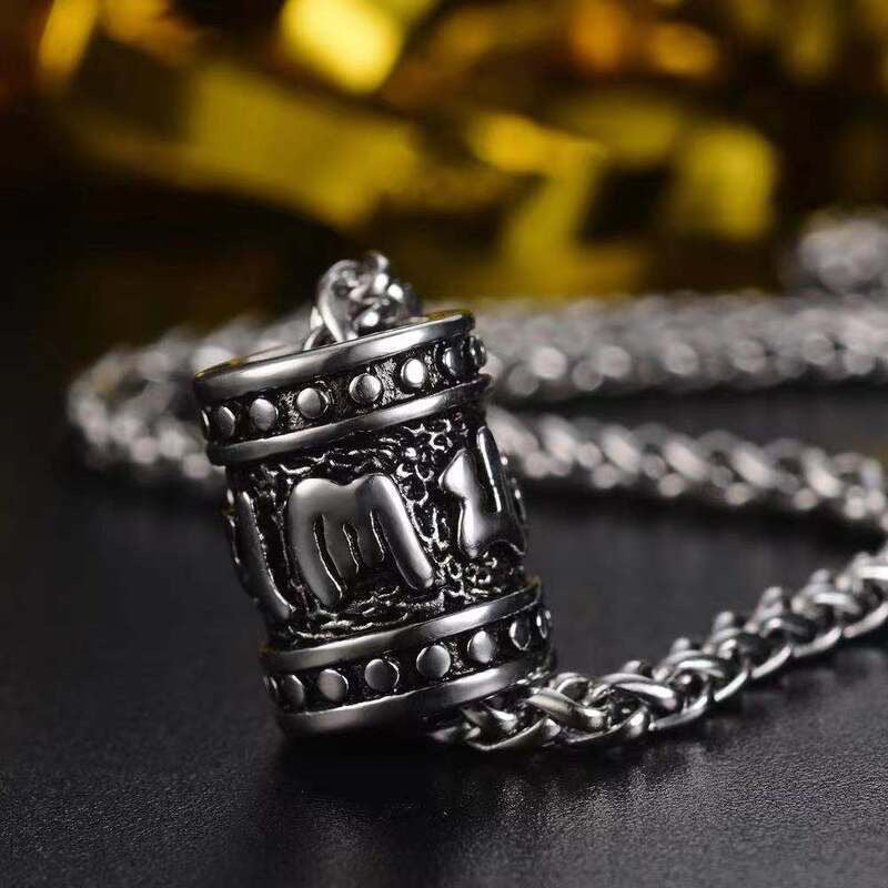 Planderful Stainless Steel Mantra Pendant Necklace Unisex Everyday Wear Minimalist Daily Reminder Gift