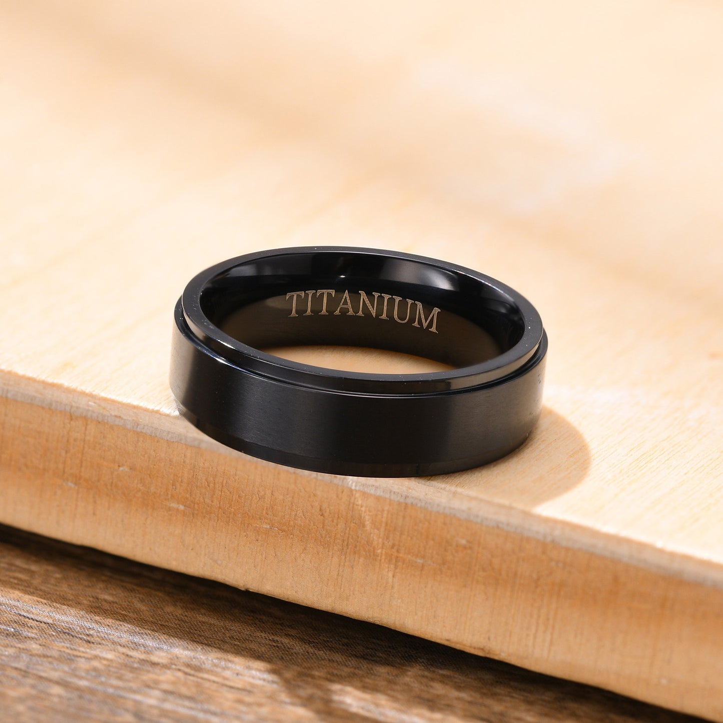 Titanium Material Simple Ring for Black Men Personalized Jewelry