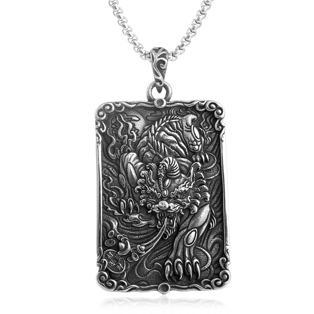 European And American Stainless Steel Unicorn Pendant Necklace