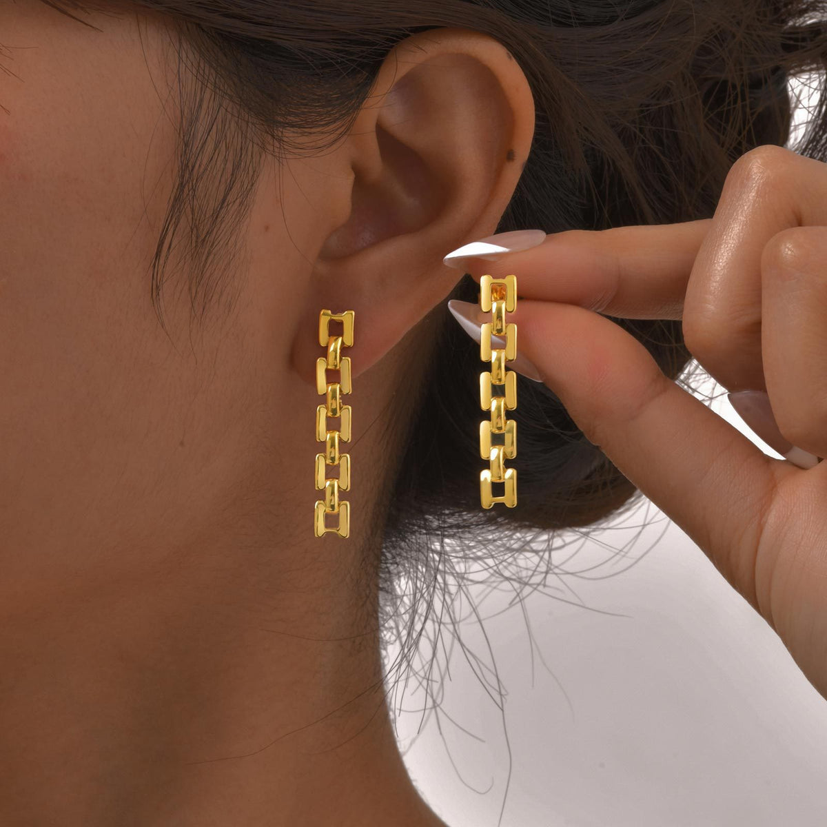 Modern Gold-Tone Statement Earrings