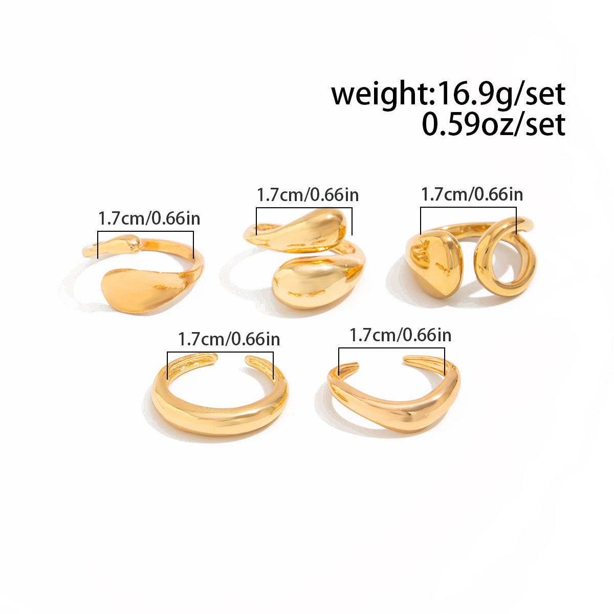 Planderful Vienna Verve Hug Ring For Women Geometric Opening Statement Jewelry Elegant Gift Idea