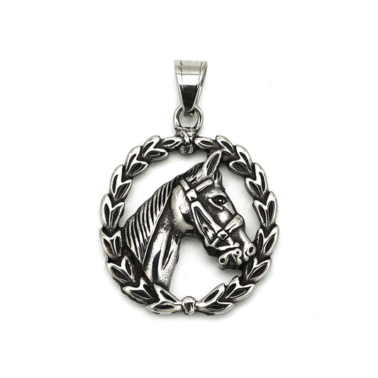 Steel Necklace – Vintage Horse Head Pendant