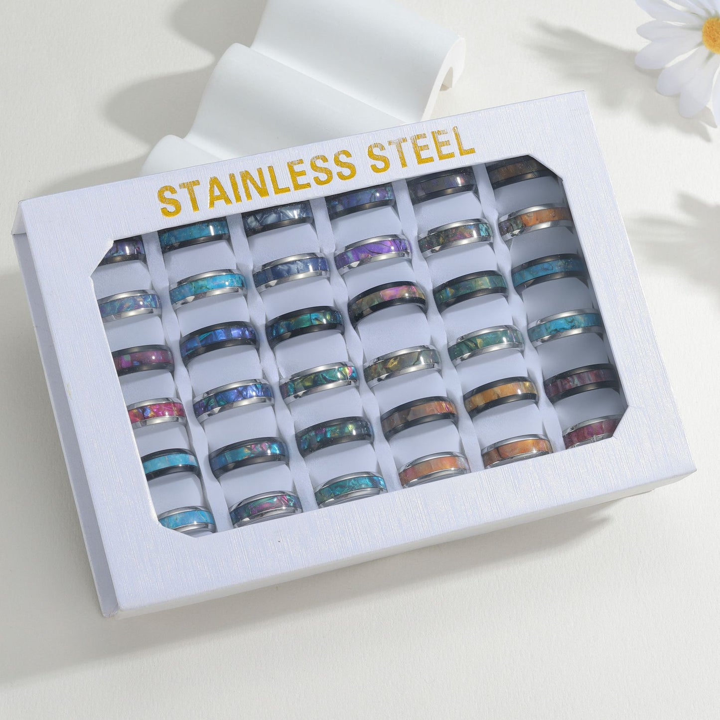 Planderful Everyday Genie Men Titanium Steel Ring Set 36