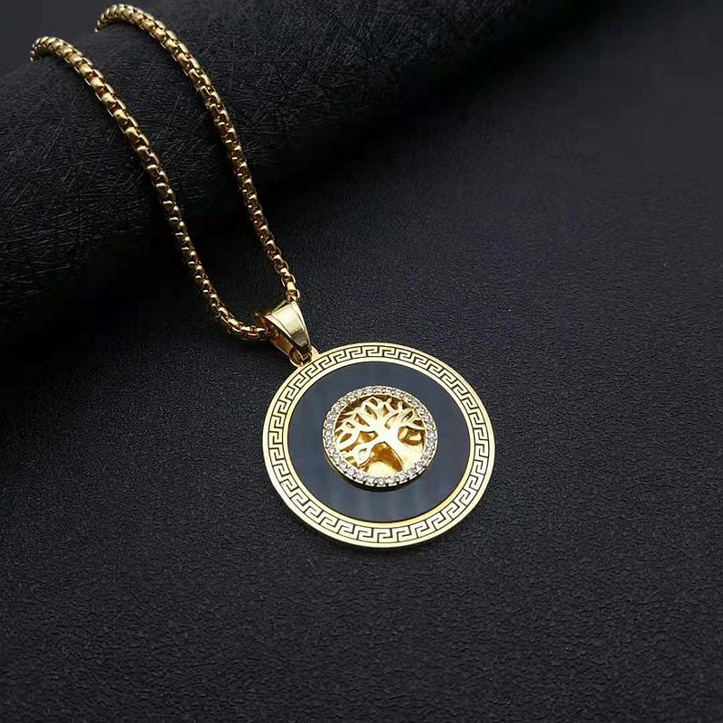 Zircon Necklace – Elegant Gold Plated Tree Of Life Pendant With Sparkling Cubic Zirconia Accents