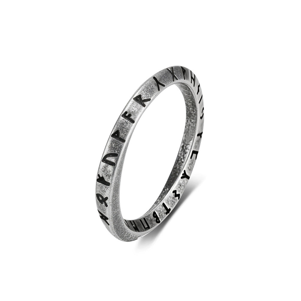 Viking Rune Mobius Stainless Steel Ring