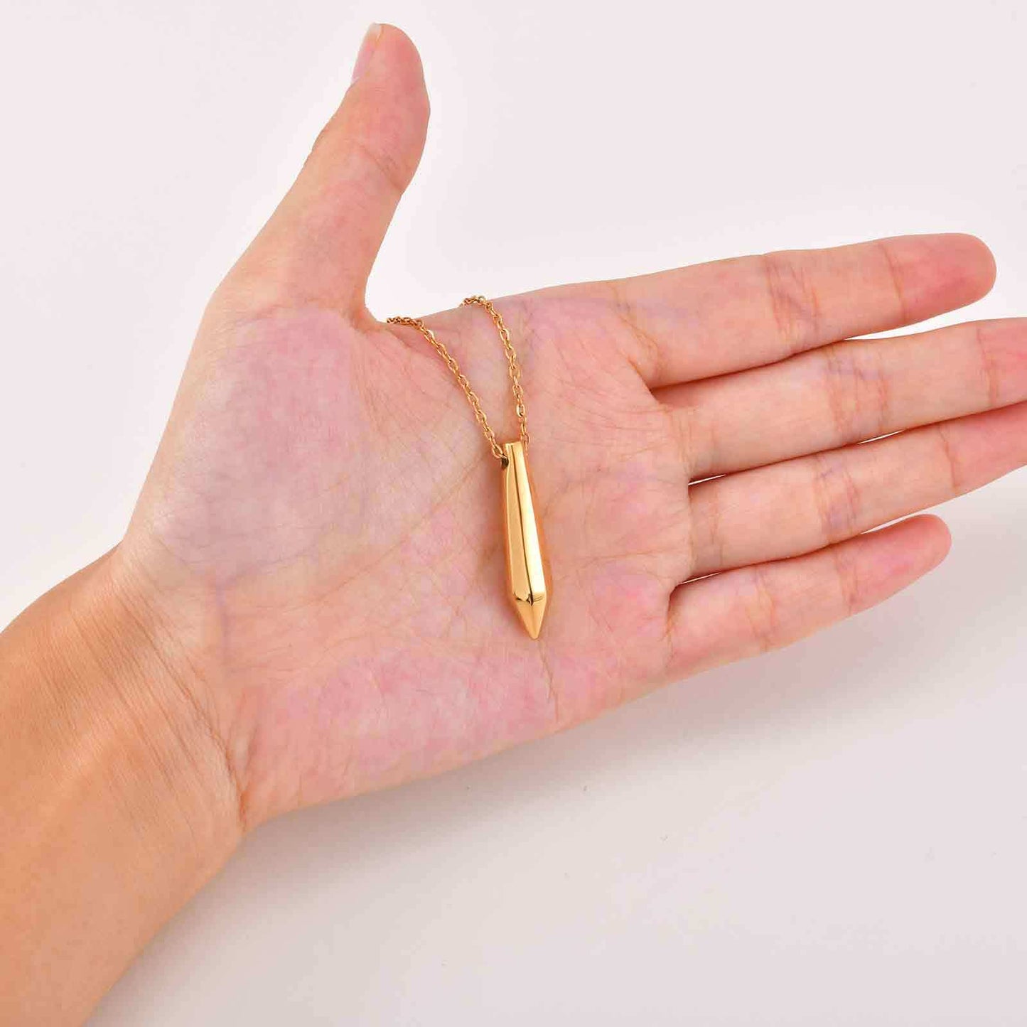 Planderful Mens Stainless Steel Droplet Necklace Trend