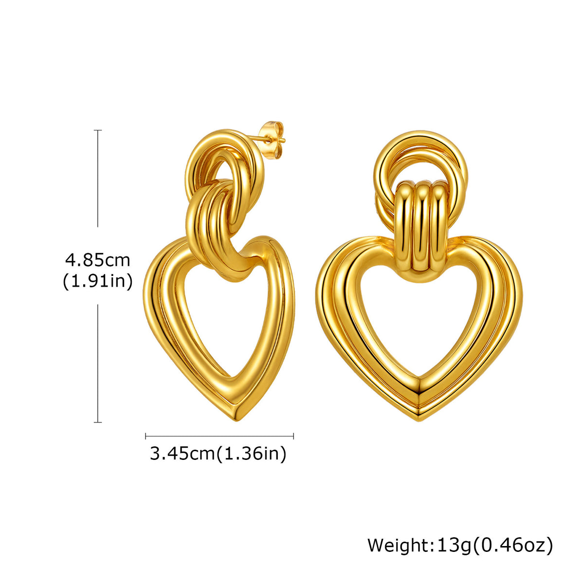 Layered Geometric Circle Drop Earrings — Four Styles