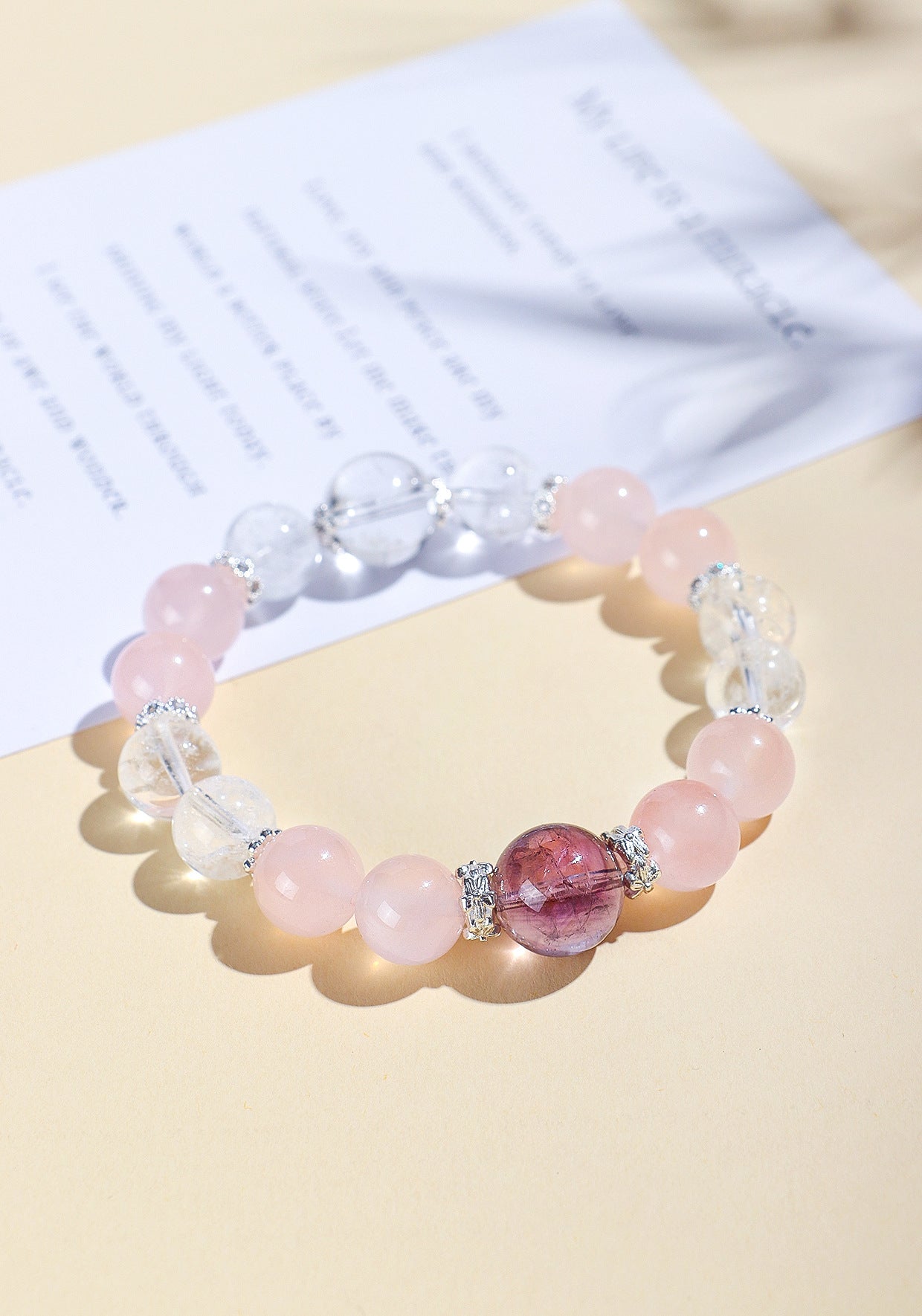 Planderful Fortune's Favor Bracelet – Elegant Pink Crystal Design