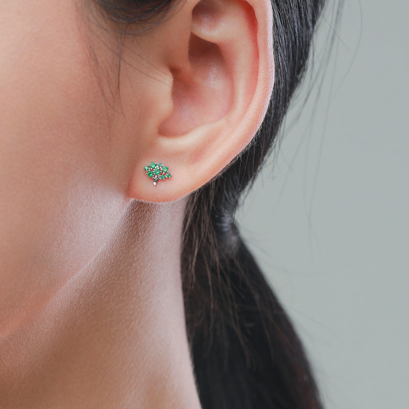 S925 Sterling Silver Japanese and Korean Countryside Vegetables Earrings