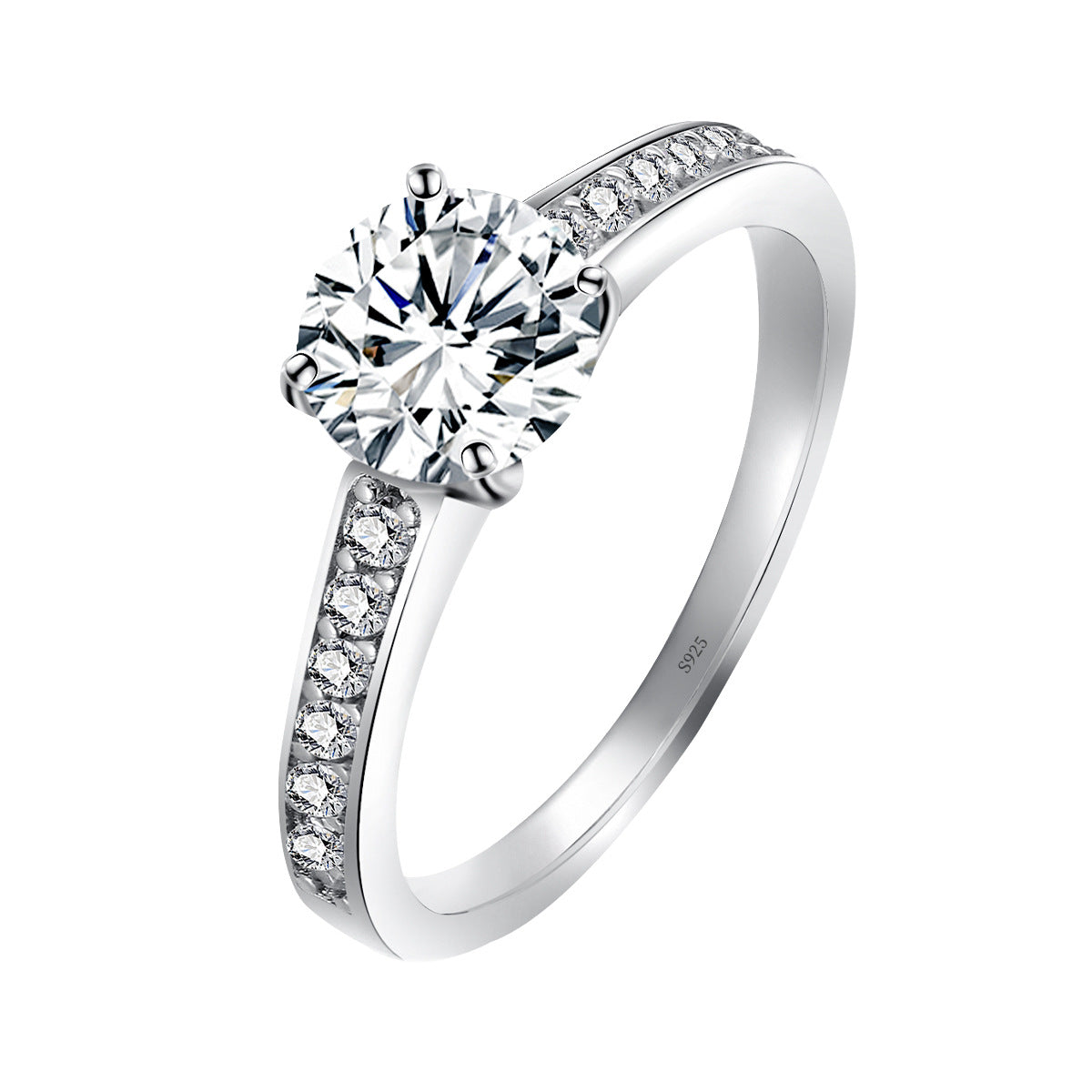 Carat Wedding S925 Sterling Silver Women's Ring