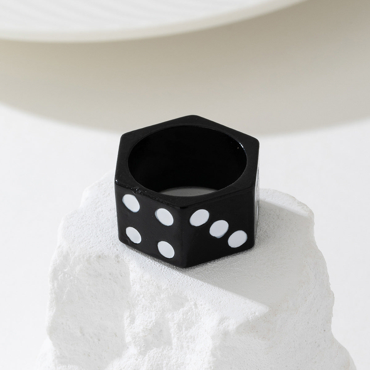 Fashionable Personalized Resin Dice Ring for Women
