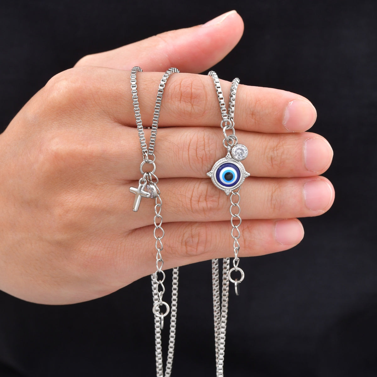 Cross Zircon Vintage Stainless Steel Bracelet