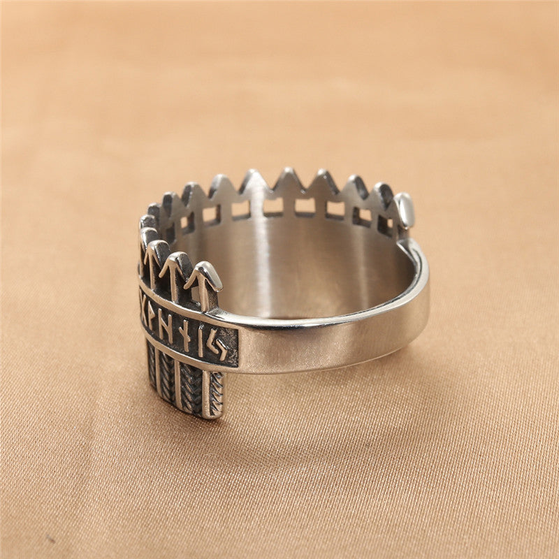 European And American Jewelry Titanium Steel Arrow Ring
