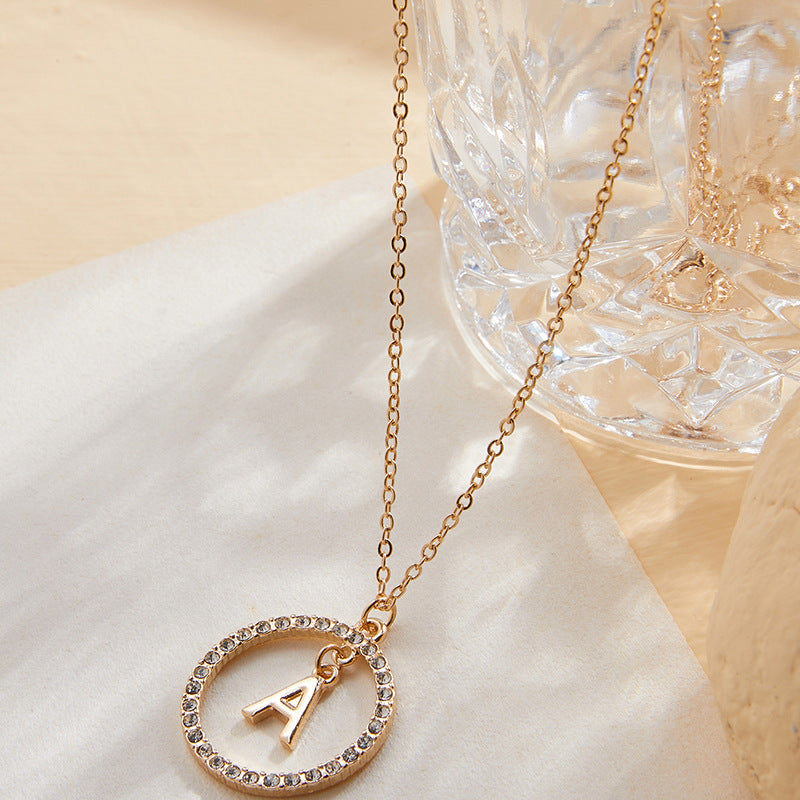 Elegant Letter Necklace with a Touch of Vienna Glamour