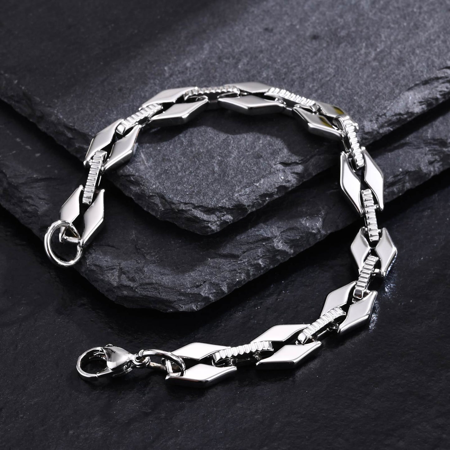 Men's Personality Fashion Simple Stainless Steel Bracelet