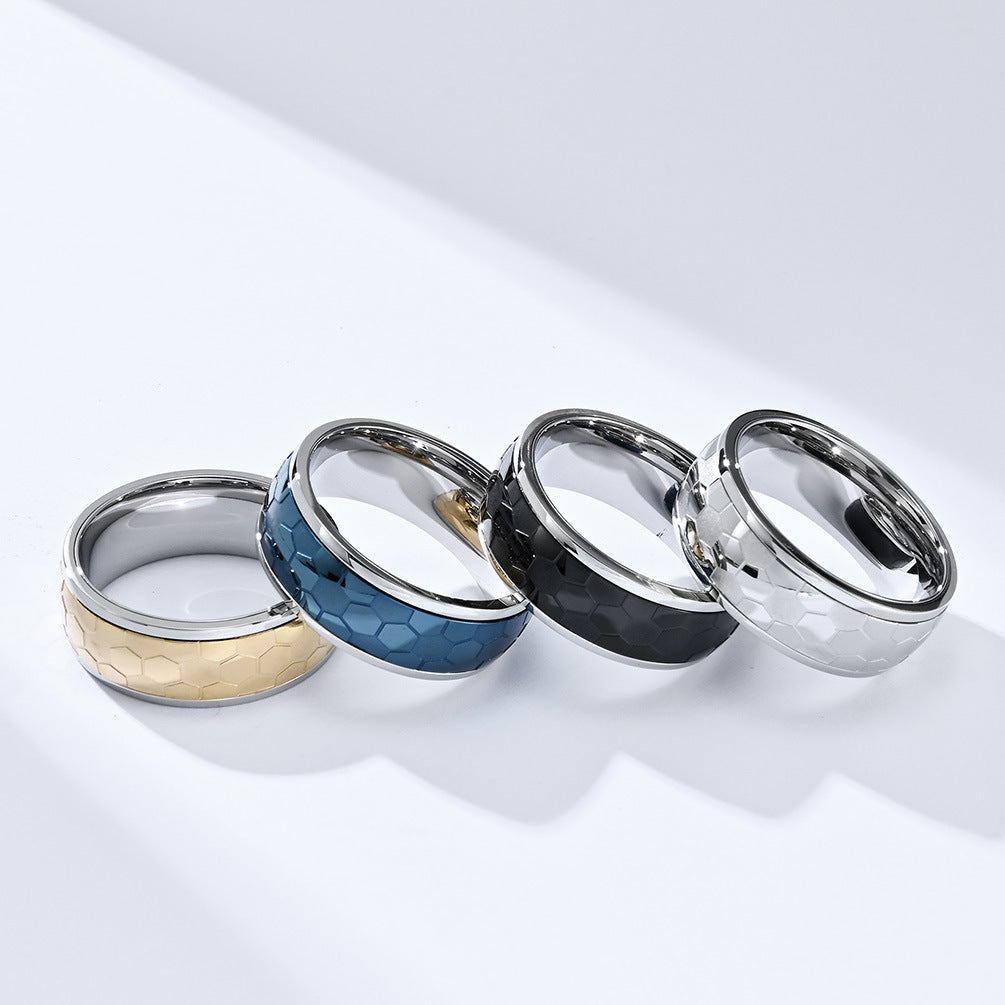 Rotatable Titanium Steel Football Ring for Men Fans