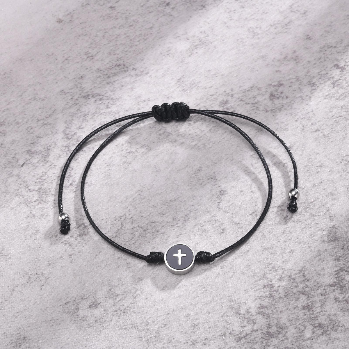 Cross Braided Adjustable Stainless Steel Bracelet