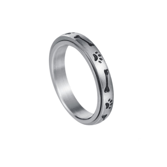 Rotating Stress Relief Ring - Stainless Steel Jewelry for Men and Women