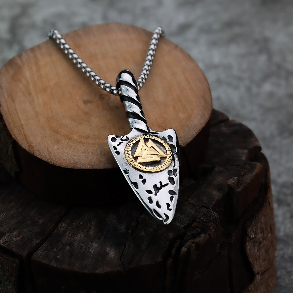 Viking Pendant Personalized Anchor Rune Titanium Steel Jewelry