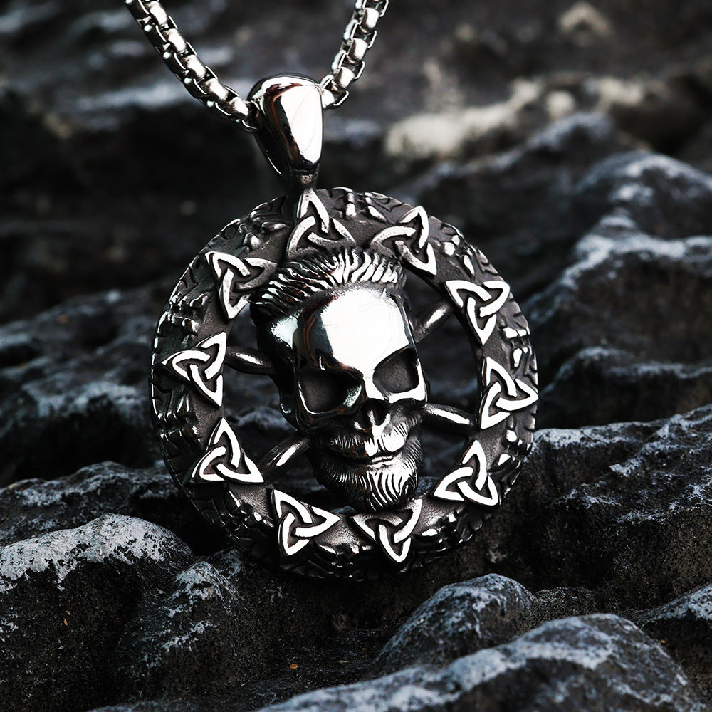 Nordic Retro Stainless Steel Men's Pendant Viking Odin Design