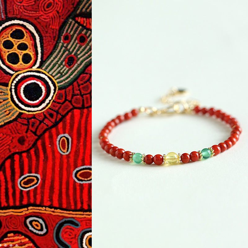 Planderful Fortune's Favor Bracelet – Exquisite Nanhong Agate Elegance