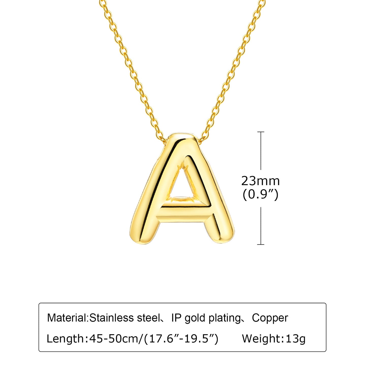 Fashion Personality English 26 Letter Necklace Jewelry for Women