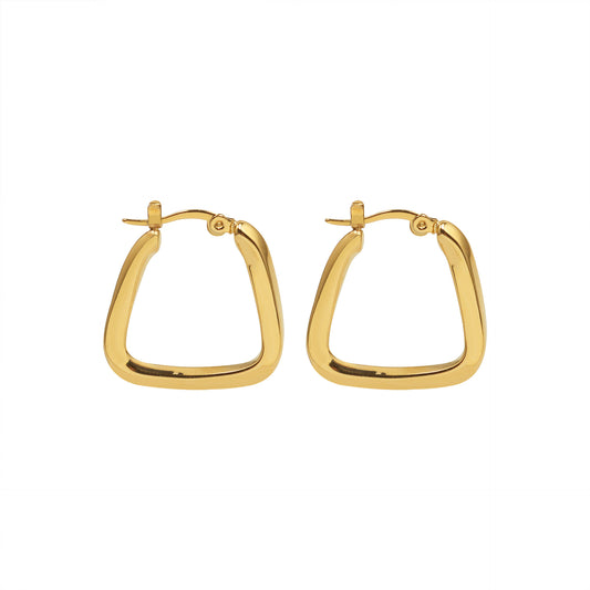 Exaggerated Geometric U-Shaped Earrings with a Touch of Elegance