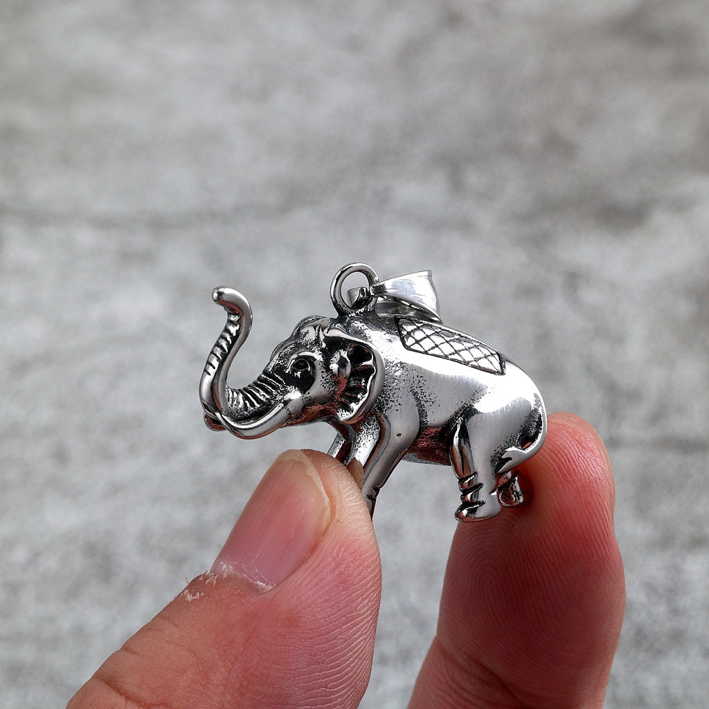 Vintage Stainless Steel Pendant Necklace