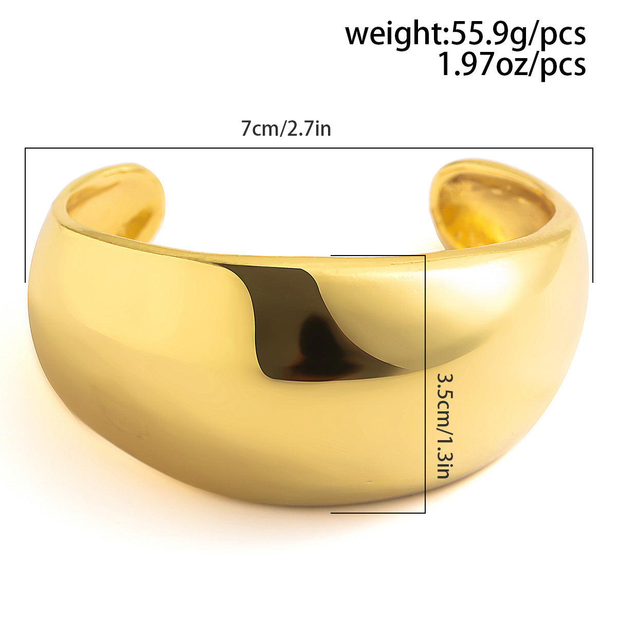 Planderful Vienna Verve Personalized Square Spring Opening Bracelet For Women Geometric Statement