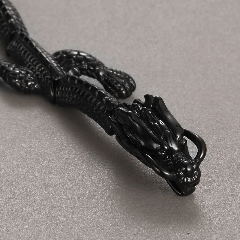 Guochao Benming Year Lucky Transshipment Dragon Bracelet – National Style Stainless