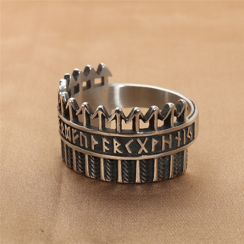 European And American Jewelry Titanium Steel Arrow Ring