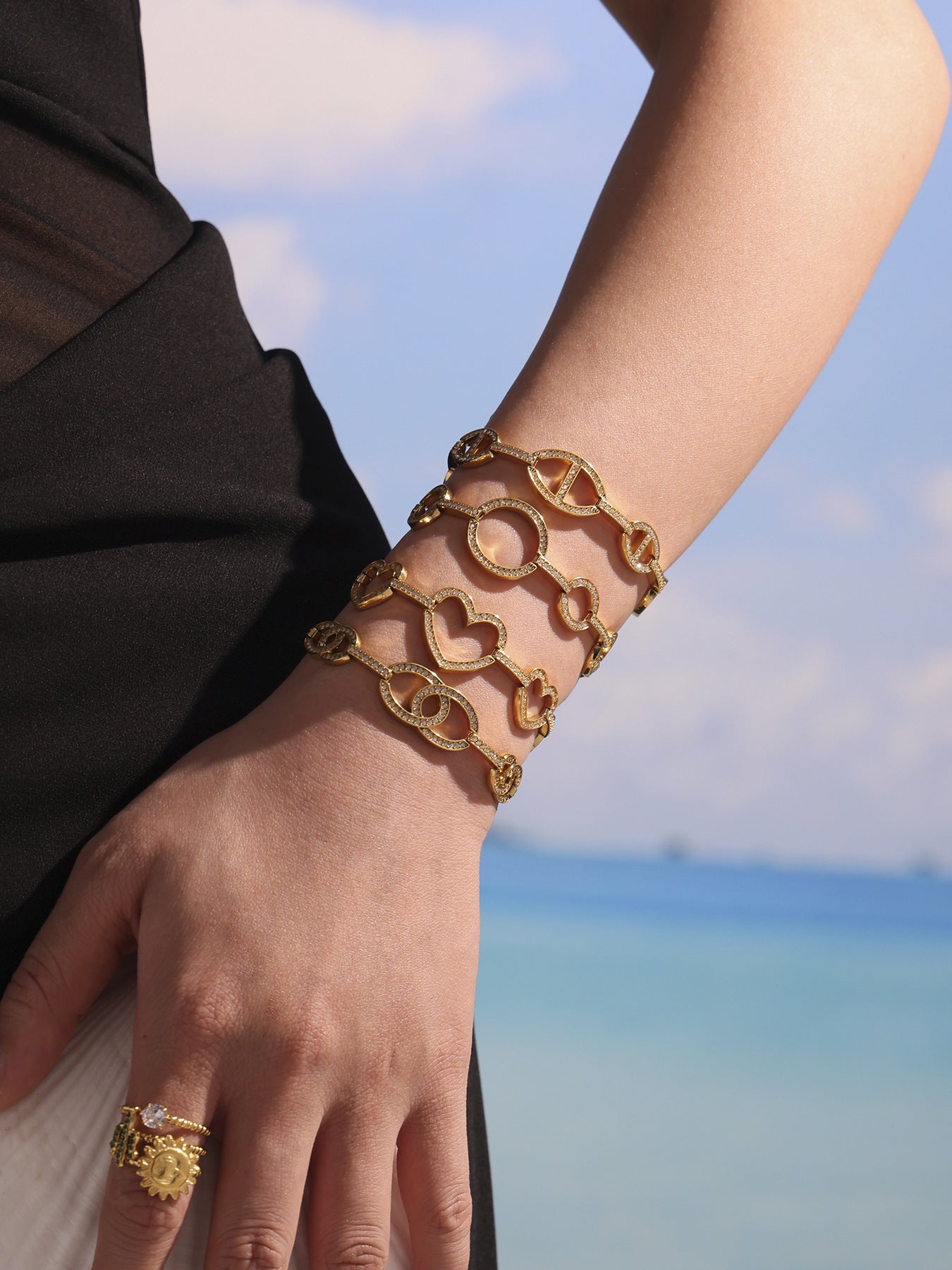 Planderful Zircon Love Circle Bracelet Luxury For Women