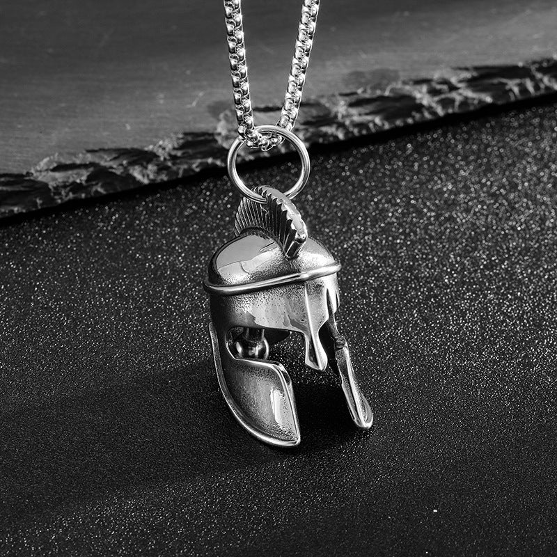 Roman Warrior Stainless Steel Pendant Necklace