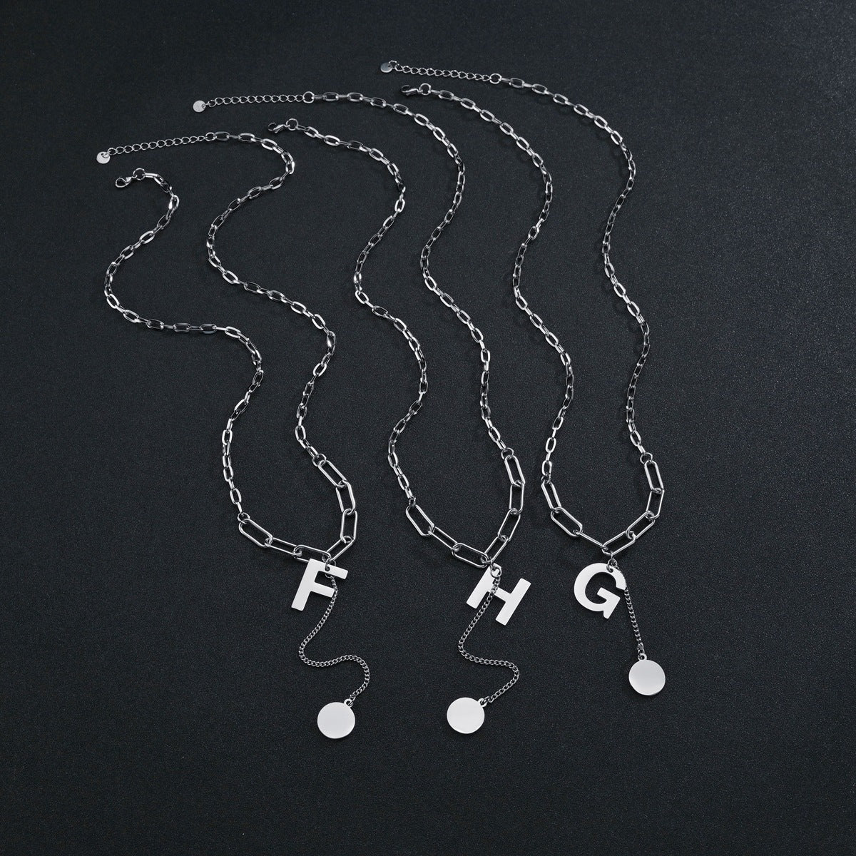 European & American Titanium Letter Pendant Couple Necklace - Unisex Jewelry Supply