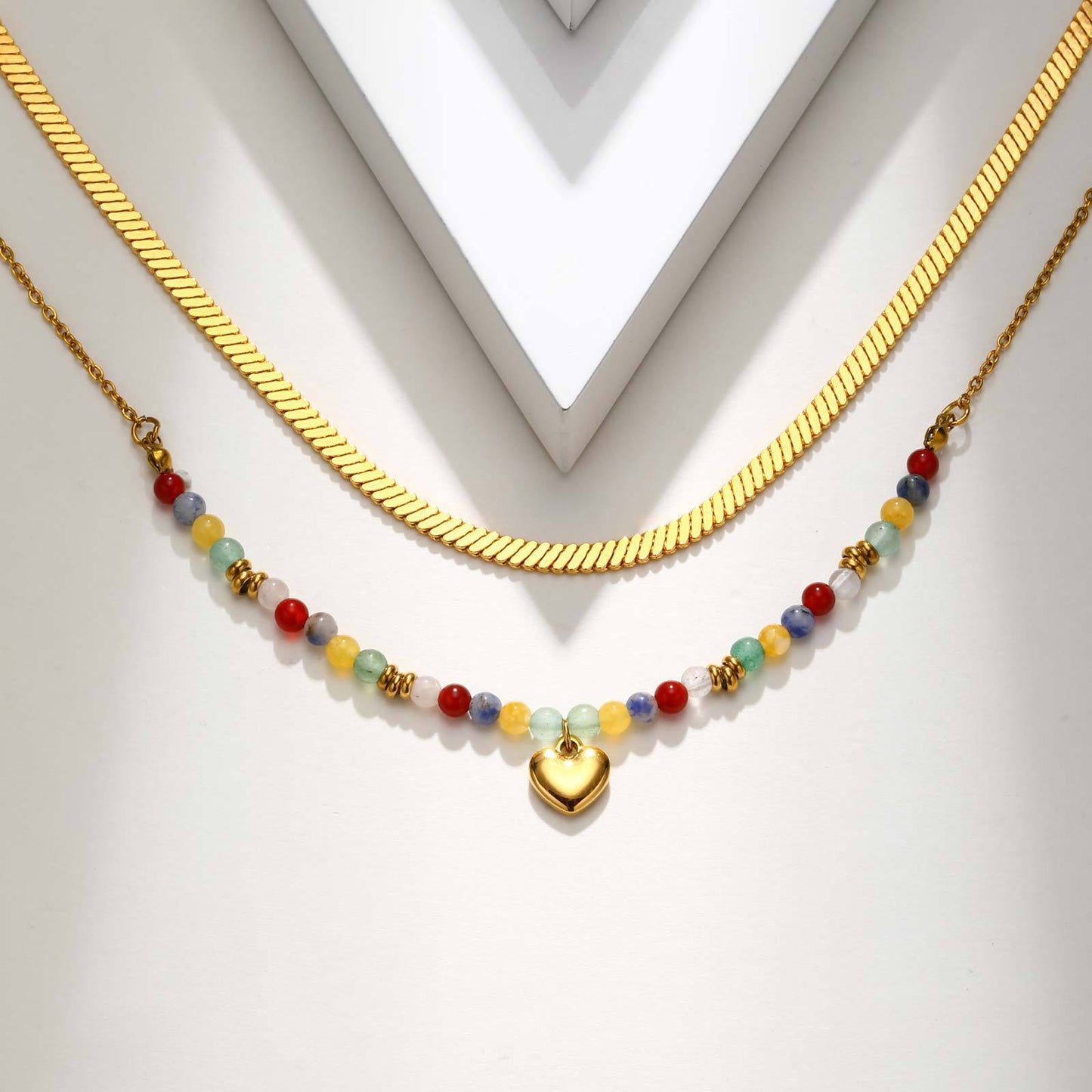 Blade Chains – Multi-Layer Love Necklace Stacked